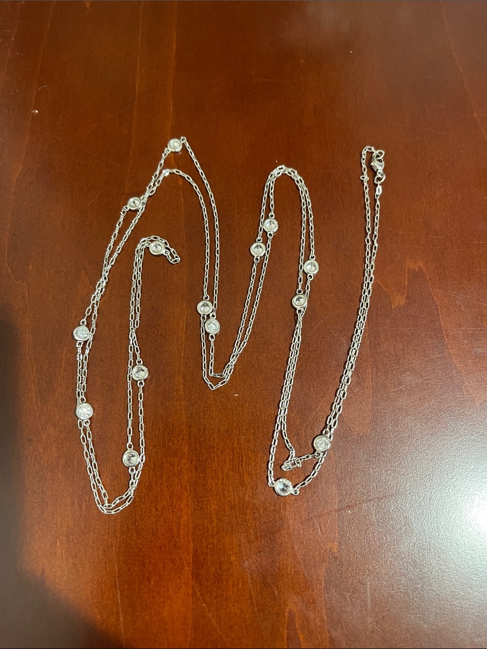 52” Sterling Silver & Cubic Zirconia “Diamonds by the Yard” Style Necklace - NWT - Picture 6 of 14